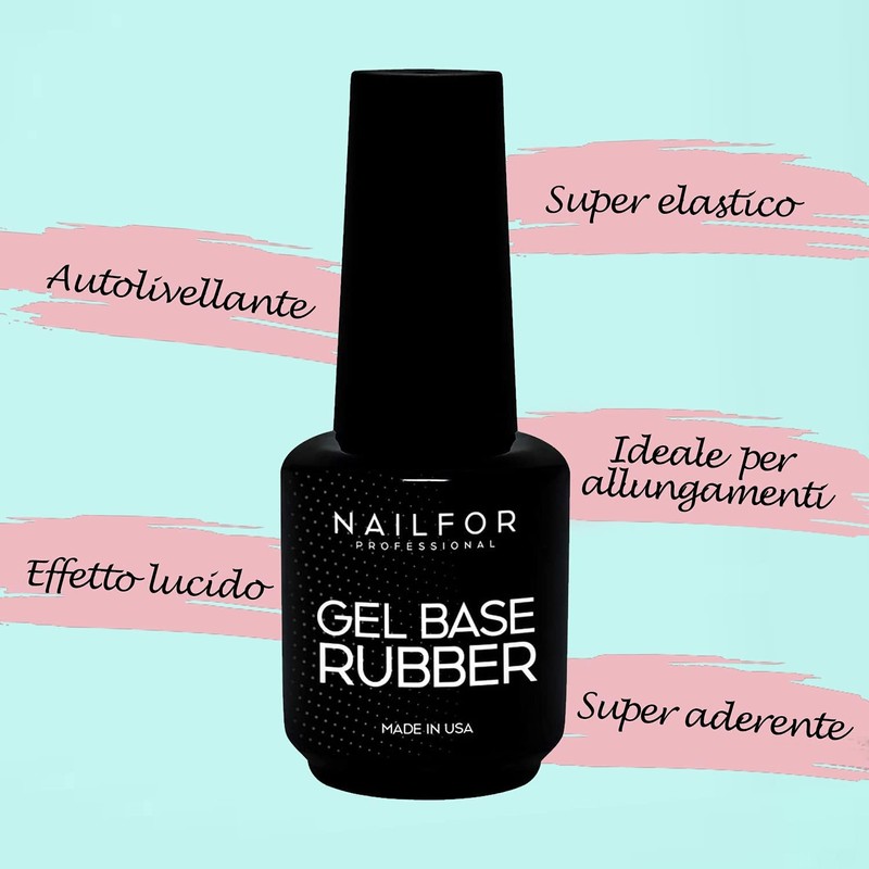 NAILFOR Base Rubber Nude Light 15ml - Base Gel Semi-Permanent