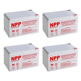 NPP HR1251W (F2, 4Pcs) 612Watts 12V 51Watt/Cell AGM Sealed Lead Acid High Rate Battery, Replace 12 Volt 14Ah 15Ah Flame Retardant UPS Battery for Fish Finder, Scooter, Security System and Solar System
