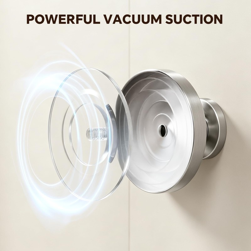 XCIXCI 4 Pack Suction Cup Hooks for Shower & Bathroom