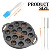 LCJAOF Cast Iron Escargot Dish with 15 Compartment Holes Takoyaki