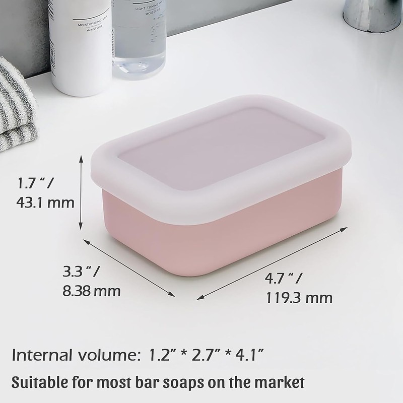 Contenedor de jabón de viaje de silicona a prueba de