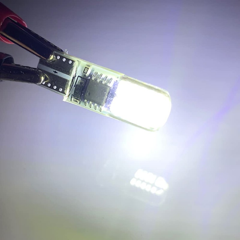 PNNNU 10Pcs W5W T10 Strobe Flash LED Silicone Gel Light