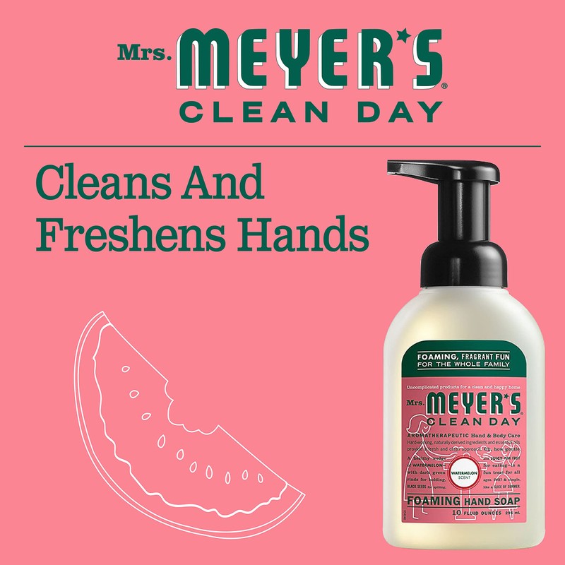 Mrs. Meyer's Foaming Hand Soap, Biodegradable Hand Wash Made with