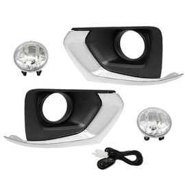 waltyotur Right Left Side Driving Fog Lamps Assembly Replacement for 2018-2021 Chevy Traverse Fog Lights+Bezel+Harness +Switch+Relay