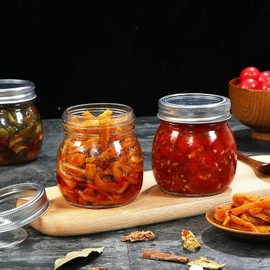 YEBODA 9 Pack Wide Mouth Mason Jars 10 oz Glass Canning Jars with Airtight Lids and Bands for Preserving, Jam, Honey, Jelly, Wedding Favors, Shower Favors, Sauces, DIY Spice Jars