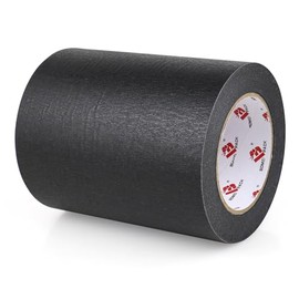 BOMEI PACK Black Wide Painters Tape 6 Inch, Wide Masking Tape 6'' x 55 yds Length, 21-Day Clean Removal for Laser Cutting/Engraving & 3D Printing Painting Tape for Indoor and Outdoor Use