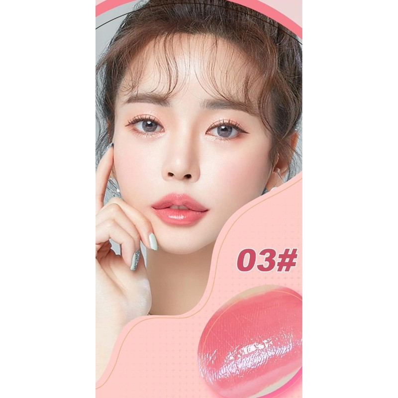 (Warm Discoloration) Jelly Lipstick, Lip Cream with Gold Foil Color