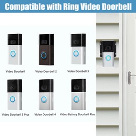 PAIKIUU Ring Doorbell Holder Screwless Ring Doorbell Holder Ring Doorbell Backplate Ring Doorbell Accessories for Ring Video Doorbell 2 Generation Ring 2020 2nd 3rd 3plus 4th