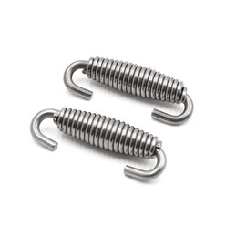 sourcing map 2 Piece Motorcycle Stainless Steel Silencer Exhaust Pipe Spring 55 mm for Motorcycle Scooter Silver