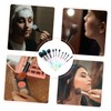 Healeved 10pcs Diamond Handle Foundation Brush Kit Makeup Kit Eye