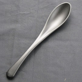 Nagao Heat Resistant Plastic Soft Spoon Set of 5 Black Dishwasher Safe Made in Japan