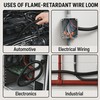 Electriduct 1.25" Flame Retardant Polypropylene Split Wire Loom Tubing Corrugated