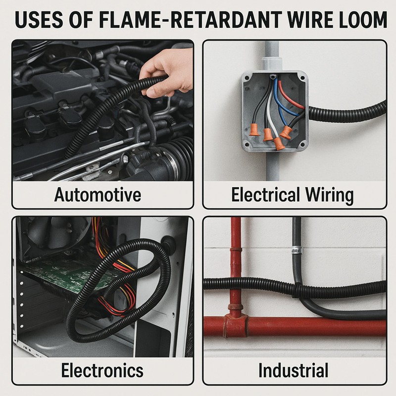 Electriduct 1.25" Flame Retardant Polypropylene Split Wire Loom Tubing Corrugated