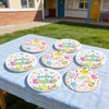 Easter Paper Plates Colorful Eggs Bunny Dessert Plates for Spring