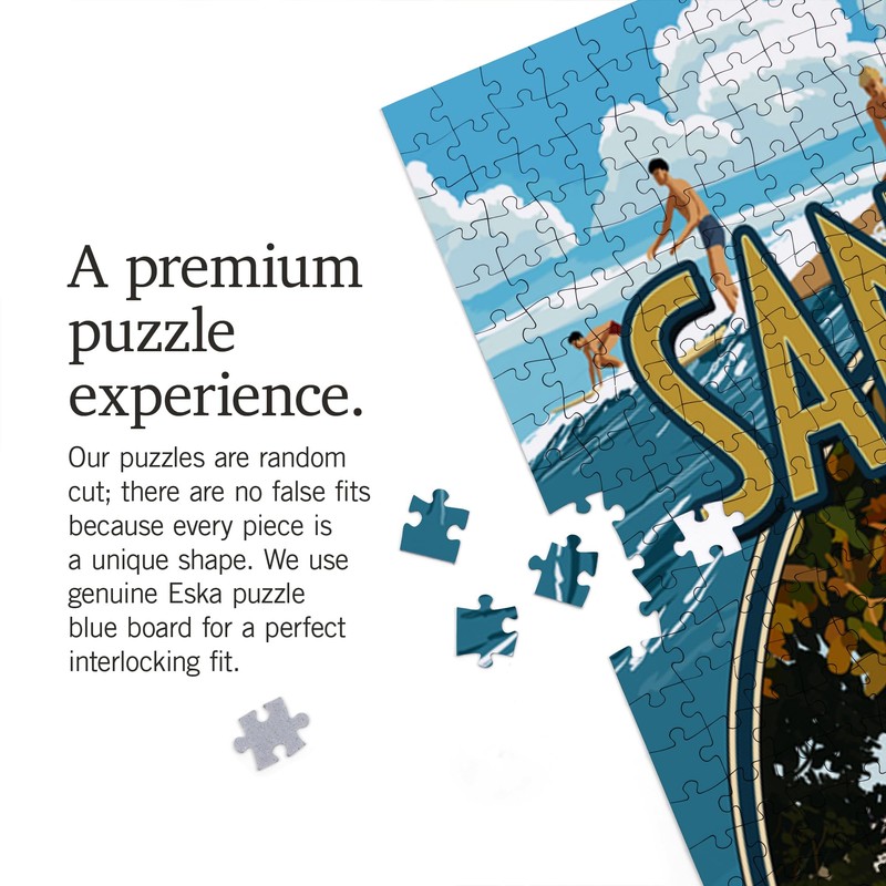 Lantern Press 1000 Piece Jigsaw Puzzle, San Diego, California, Montage