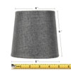4x5x5 Granite Grey Burlap Drum Lampshade - Perfect for Chandeliers,