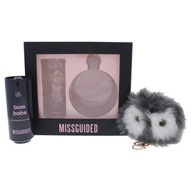 Missguided Boss Babe - Fragrance For Women - Amber Floral Scent - Opens With Notes Of Bergamot, Pear, Pistachio And Rose - Long-Lasting - 2 Pc Gift Set - 2.7Oz Edp Spray And Pom Pom Keyring