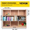 VEVOR Cubby Mobile Tray Storage Cabinet, 8-Compartment Cubby Storage Shelf,