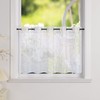 "Two-Piece" Semi-Transparent Curtain Country House Kitchen Curtain Bistro Curtain White with Eyelets