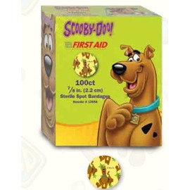 Dukal DER 10658 Scooby Doo Adhesive Bandages, Sterile, 7/8" Spot (Pack of 2400)