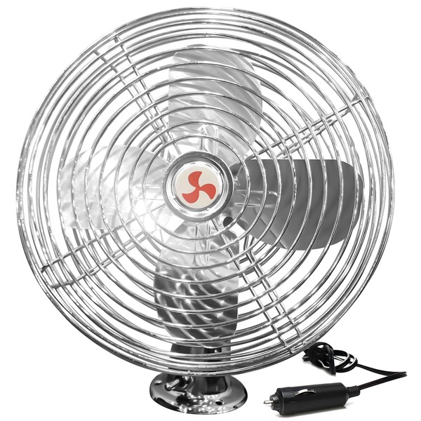 12V Fan RV|Truck Cooling Heavy Duty 8" Metal Car Fan