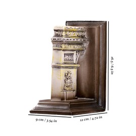 Decorative Bookends,Office Bookends,Bookends of The Arc De Triomphe,Book Ends for Heavy Books,Book Holders for Shelves,Book Stoppers for Coffee Shop,Bar,Home (Arc De Triomphe)