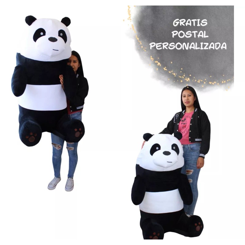 Teddy Babys Oso Panda Sentado Escandaloso Peluche Ultrasuave X 1