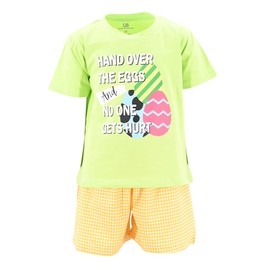 Unique Baby Conjunto de pantalones cortos de Pascua para niños, Huevos de Pascua, 7 Años