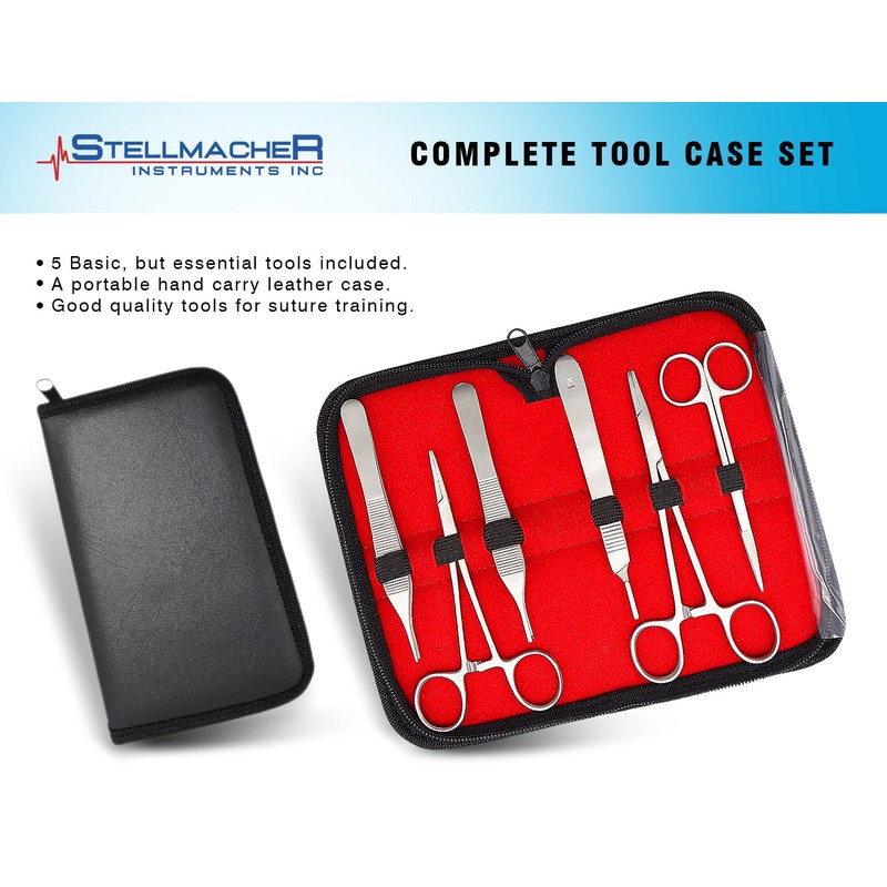 STELLMACHER 38 Pcs Suture Practice Kit Complete Kit for Medical