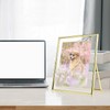LELE LIFE Gold Floating Picture Frame - Real Glass Metal