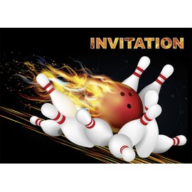 Edition Colibri 10 Invitations Bowling / Quills in French: Set of 10 Bowling Invitations for a Children's Birthday Party or Bowling Party (10694 FR)