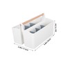 Operitacx Adjustable Divided Storage Basket with Handle Portable Caddy Organizer