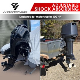 JY PERFORMANCE Adjustable Boat Transom Saver for Outboard Motor, Boat Motor Transom Support with Composite Head for Outboard Motor