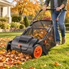 Push Lawn Sweeper for Leaf & Grass Cleanup – 21-Inch