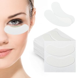 COMNICO 100 Pcs Eyelash Extension Foam Eye Pads Disposable Lint Free Stick Well Hypoallergenic Under Eye Lash Extension Pads Beauty Tool Kit Lash Tech Supplies Must Haves