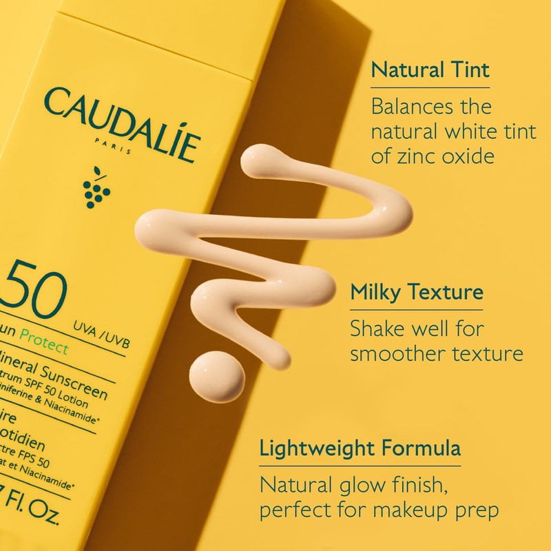 Protector Solar Caudalie Vinosun Daily Mineral Spf50 50 Ml -