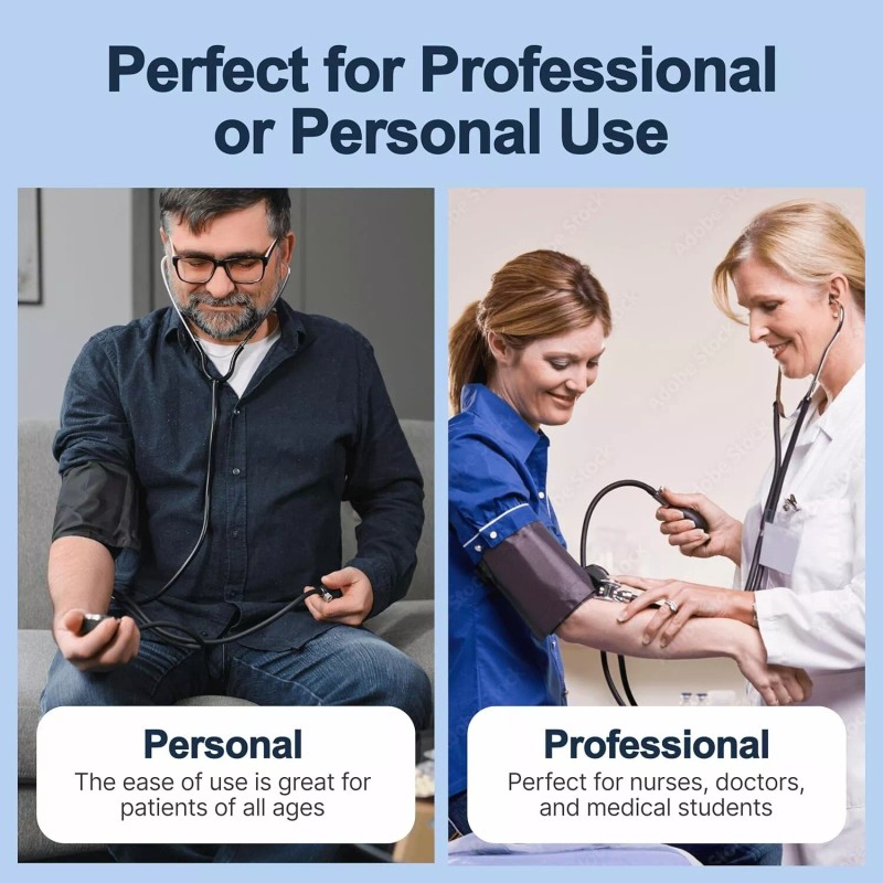 Lumiscope Professional Blood Pressure Kit - Stethoscope, Manual BP Cuff