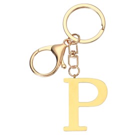 PATIKIL Letter Key Ring A-Z, Initial Letter Key Ring for Women, Letter Key Pendant for Bags, Backpack, Car, Metal Keyring Letter, p, S