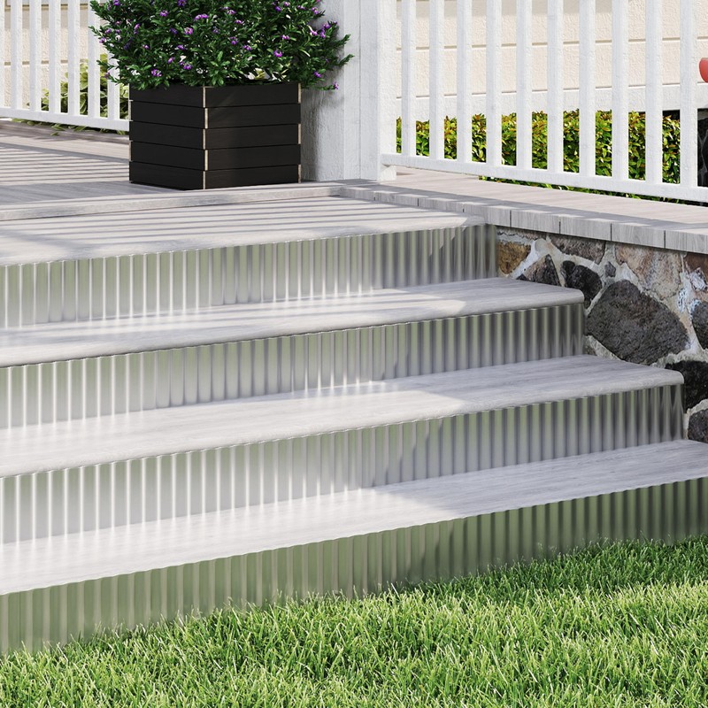 Metal Garden Edging Border, Corrugated Steel Landscaping, DIY for Lawn