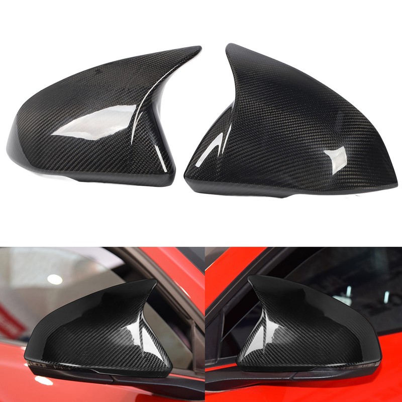 1 Pair Side Mirror Cap Cover Standard Carbon Fiber Glossy