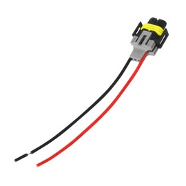 DUSCOKE H8/ H9/ H11 Fog Light Harness Connector, Waterproof Pigtail Adapter Plug Car Fog Light Wiring Harness Kit Replacement for Headlight High Low Beam Bulb (1PC)