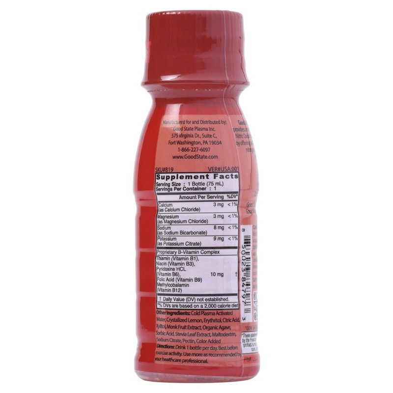 Good State Ionic Plasma Water SHOT Cold-Plasma 2.5 oz. Nitric