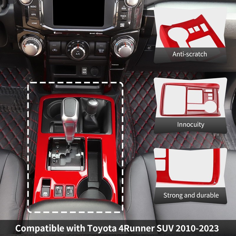 CheroCar Center Console Gear Shift Panel Cover Trim Compatible with