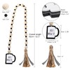 Jetec Coffee Bar Decor Wood Bead Garland with Tassel Coffees