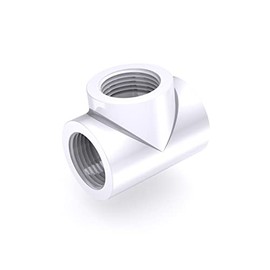 Bykski G 1/4in. Triple Female 90 Degree T Adapter Fitting (CC-TE3-X-V2) - White