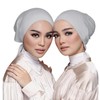 Suillty 3PCS Soft Tie Under Scarf Hat Muslim Hijabs Caps