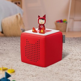 Toniebox Replacement Ears for Tonie Volume Button, Outer Ears Only with Yellow Stars, Pack of 2, Red