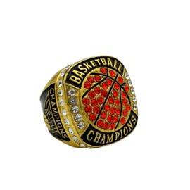 Discount Sports Rings Basketball Championship Rings/Player Awards, Assorted Colors and Gemstones (Champion, Gold)