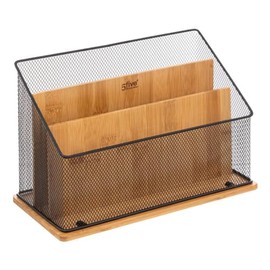 Atmosphera 5five Havi Desk Organiser Bamboo Black