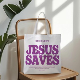 ignytiger Christian Tote Bags for Women,Bible Verse Jesus Tote Bag, Religious Gifts for Women, Reusable Grocery Bags Shopping Bags